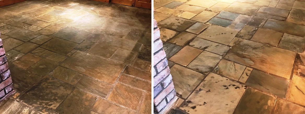 Rough Textured Indian Sandstone Grinded Smooth in Barnoldswick
